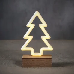 Edelman Luci Di Natale|Luci Di Natale*Decorazione LED a forma di Albero di Natale Bianco Caldo a Batteria con Timer