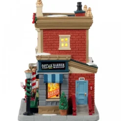 Lemax Edifici Illuminati*East Village Barber Shop con Alimentatore Cod. 15771