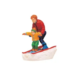 Lemax Personaggi*Father & Son Skiing Cod. 62169