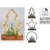 Koopman Luci Di Natale|Complementi D'Arredo*Figura di Natale LED Ricaricabile 30 Cm. Pezzo Singolo