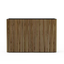 Herstera Fioriere In Metallo Herstera*Fioriera Alta DECO PLANTER DIVIDER 40 in Metallo colore Nero e Legno 100x40x80 cm