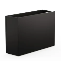 Herstera Fioriere In Metallo Herstera*Fioriera Alta DECO PLANTER DIVIDER 40 in Metallo colore Nero e Legno 100x40x80 cm