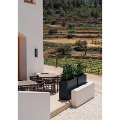 Herstera Fioriere In Metallo Herstera*Fioriera Alta PLANTER DIVIDER 40 in Metallo colore Antracite 100x40x80 cm