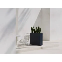 Herstera Fioriere In Metallo Herstera*Fioriera Alta PLANTER DIVIDER 25 in Metallo colore Antracite 100x25x80 cm