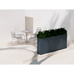 Herstera Fioriere In Metallo Herstera*Fioriera Alta PLANTER DIVIDER 25 in Metallo colore Antracite 100x25x80 cm