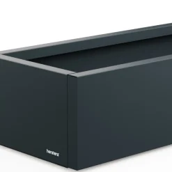 Herstera Fioriere In Metallo Herstera*Fioriera Bassa PLANTER XIC 100 in Metallo colore Antracite 100x40x25cm