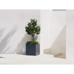 Herstera Fioriere In Metallo Herstera*Fioriera Cubo PLANTER CUBE 70 in Metallo colore Antracite 70x70x70 cm