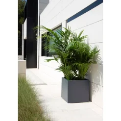 Herstera Fioriere In Metallo Herstera*Fioriera Cubo PLANTER CUBE 50 in Metallo colore Antracite 50x50x50 cm
