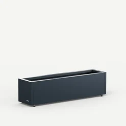 Herstera Fioriere In Metallo Herstera*Fioriera PLANTER BALCONY in Metallo colore Antracite 100x25x25 cm