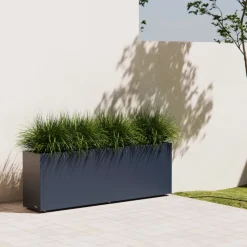 Herstera Fioriere In Metallo Herstera*Fioriera PLANTER 30 in Metallo colore Antracite 150x30x50 cm