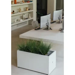 Herstera Fioriere In Metallo Herstera*Fioriera PLANTER 50 in Metallo colore Bianco 100x50x50cm