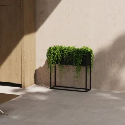 Herstera Fioriere In Metallo Herstera*Fioriera Hestera PLANTER HUB in Metallo colore Antracite 80x25x78