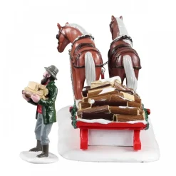 Lemax Scene Natalizie*Firewood Delivery Set Of 2 Cod. 13559