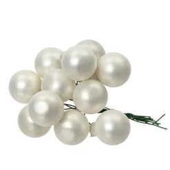 Kaemingk Palline Di Natale|Addobbi Per Albero Di Natale*Grappolo di Palline in Vetro Colore Bianco