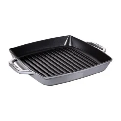 Staub Bistecchiere Griglie E Gratelle*Griglia 2 Manici 33 x 33 cm Grigia Graphite in Ghisa