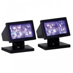 Lemax Luci E Alimentatori|Luci E Alimentatori*Halloween Purple Light Set of 2 B/O 4.5V Cod. 34974