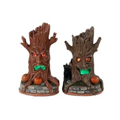 Lemax Luci E Alimentatori|Luci E Alimentatori*Haunted Tree Trunks Set of 2 B/O 4.5V Cod. 34072