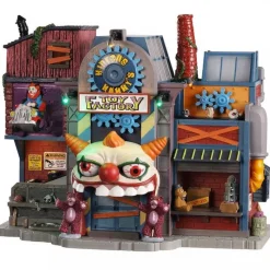 Lemax Prodotti Fuori Catalogo|Edifici E Giostre In Movimento*Hideous Harry'S Toy Factory con Alimentatore 4.5V Cod. 05603