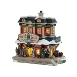 Lemax Edifici Illuminati|Novità Lemax Natale 2025*Holly Jolly Junction con Alimentatore 4.5V Cod. 45274