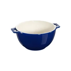 Staub Bowl E Insalatiere*Insalatiera con Manico 18 cm Blu Scura in Ceramica