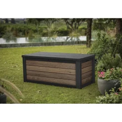 Keter Bauli In Resina|Linea Premium Keter Signature*Baule in Resina SIGNATURE DECO BOX 150 NOCE