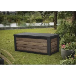 Keter Bauli In Resina|Linea Premium Keter Signature*Baule in Resina SIGNATURE DECO BOX 150 NOCE