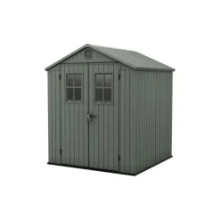 Keter Casette In Resina Keter|Casette Da Giardino Piccole*Casetta da Giardino in Resina DARWIN 6x6 Green con Finestre Frontali