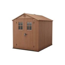 Keter Casette In Resina Keter|Casette Da Giardino Piccole*Casetta da Giardino in Resina DARWIN 6x8 Wood con Finestre Frontali
