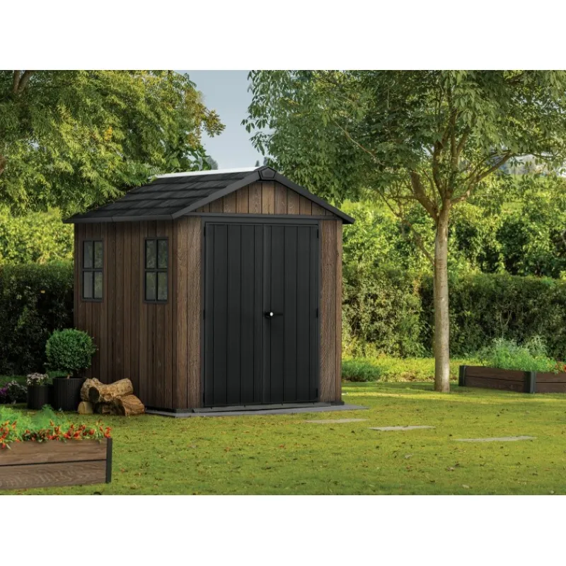 Keter Casette In Resina Keter|Linea Premium Keter Signature*Casetta da Giardino in Resina SIGNATURE APEX 775 NOCE - Doppia scelta di montaggio