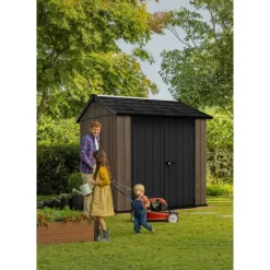 Keter Casette In Resina Keter|Linea Premium Keter Signature*Casetta da Giardino in Resina SIGNATURE APEX 775 NOCE - Doppia scelta di montaggio