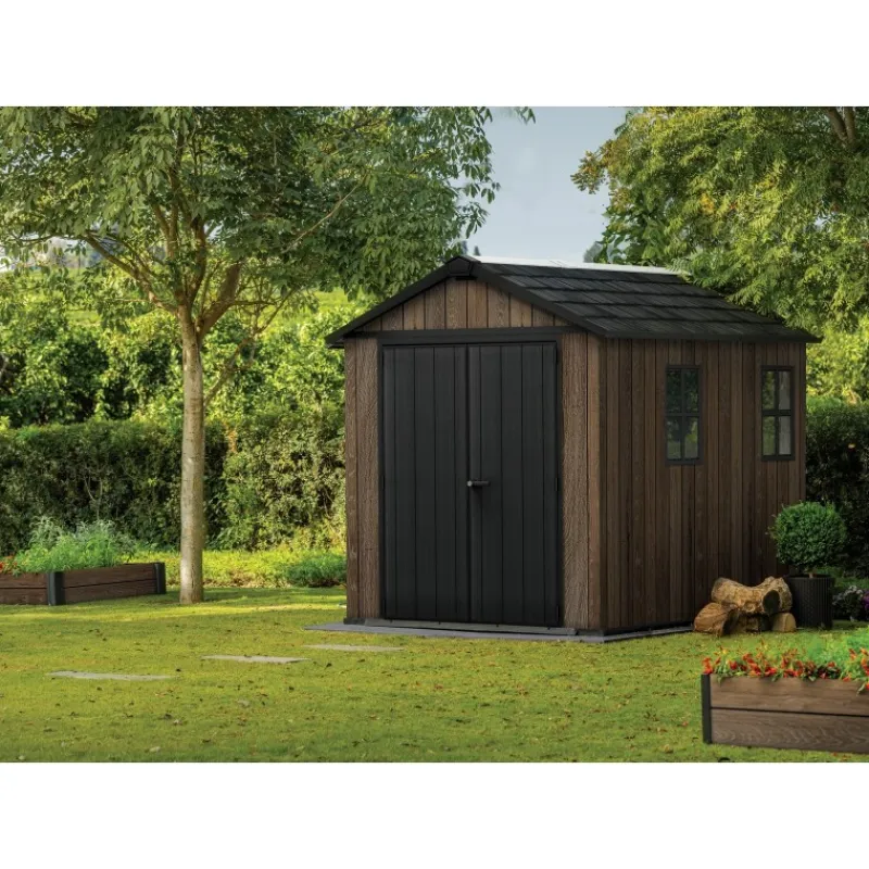 Keter Casette In Resina Keter|Linea Premium Keter Signature*Casetta da Giardino in Resina SIGNATURE APEX 759 NOCE - Doppia scelta di montaggio