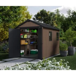 Keter Casette In Resina Keter|Casette Da Giardino Grandi*Casetta da Giardino in Resina NEWTON PLUS 759 - Doppia Scelta di Montaggio