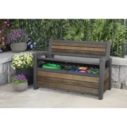 Keter Cassapanche In Resina|Linea Premium Keter Signature*Cassapanca in Resina SIGNATURE DECO BENCH 60 NOCE