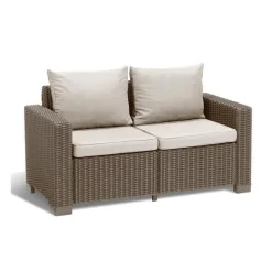 Keter Divani E Set Da Giardino|Divani E Set Da Giardino*Divano 2 Posti CALIFORNIA Cappuccino
