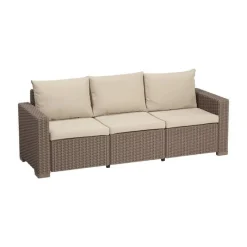 Keter Divani E Set Da Giardino|Divani E Set Da Giardino*Divano 3 Posti CALIFORNIA Cappuccino