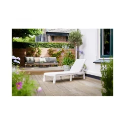 Keter Divani E Set Da Giardino|Divani E Set Da Giardino*Lettino Prendisole MALLORCA SUNLOUNGER Bianco