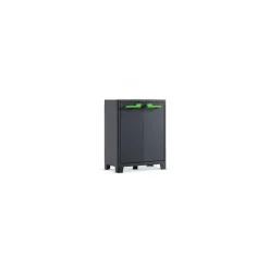 Keter Armadi Da Esterno|Armadi In Resina*Moby Basso Xl - Armadio Impermeabile Cert. Ipx3 - Doppio Colore Della Maniglia (Verde o Grigio) - ISTA 6 - 80X44X100H
