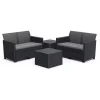 Keter Divani E Set Da Giardino|Divani E Set Da Giardino*Set 2 Divani + 2 Tavolini Contenitori CLAIRE DOUBLE SOFA STORAGE TABLE Grafite