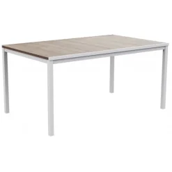 Keter Tavoli Da Giardino|Tavoli Da Giardino*Tavolo PORTO 160 effetto Legno struttura Bianca