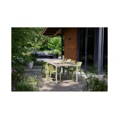Keter Tavoli Da Giardino|Tavoli Da Giardino*Tavolo PORTO 200 effetto Legno struttura Bianca