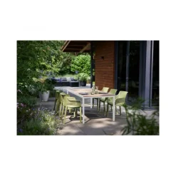 Keter Tavoli Da Giardino|Tavoli Da Giardino*Tavolo PORTO 200 effetto Legno struttura Bianca
