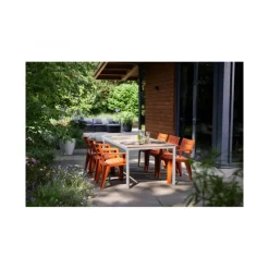 Keter Tavoli Da Giardino|Tavoli Da Giardino*Tavolo PORTO 200 effetto Legno struttura Bianca