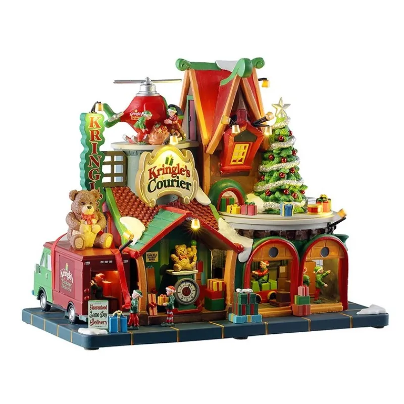 Lemax Novità Lemax Natale 2025|Edifici E Giostre In Movimento*Kringle's Courier con Alimentatore 4.5V Cod. 55325
