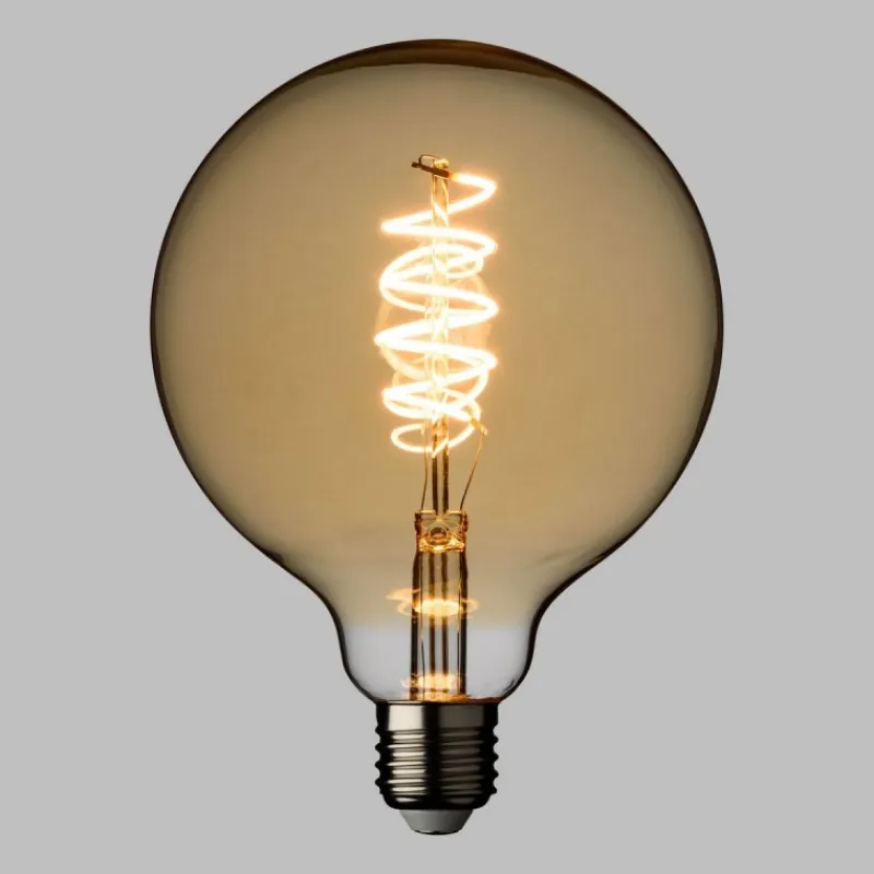 Lotti Luci Di Natale|Luci Di Natale*Lampadina E27 Vintage Globo Ø 125 Bianco Caldo 4W a Spirale