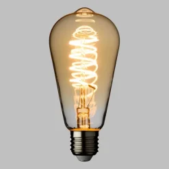 Lotti Luci Di Natale|Luci Di Natale*Lampadina E27 Vintage Retro' Ø 64 Bianco Caldo 4W a Spirale