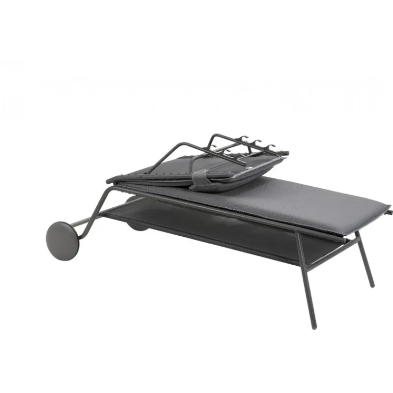 LaFuma Lettini Arredo Giardino*Lettino MIAMI HIGH BEC LFM5174 Silver
