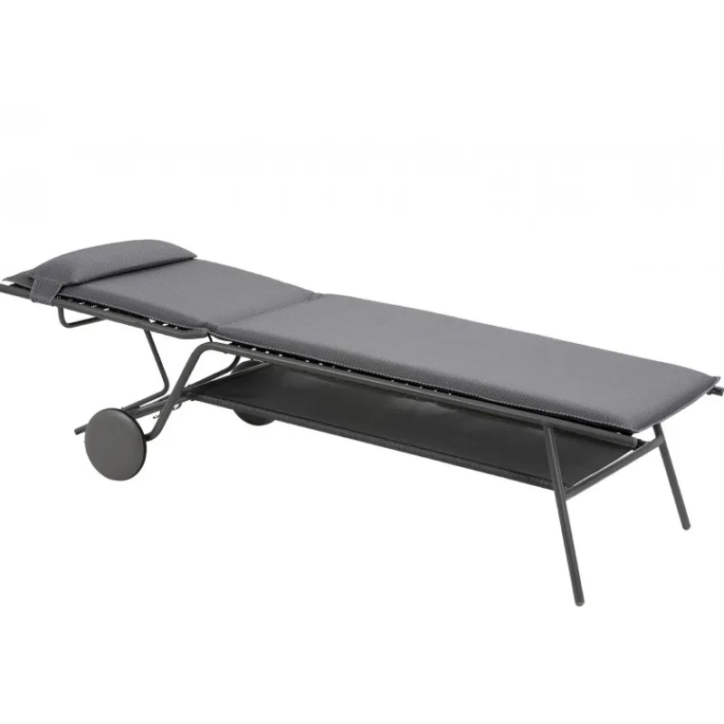 LaFuma Lettini Arredo Giardino*Lettino MIAMI HIGH BEC LFM5174 Silver