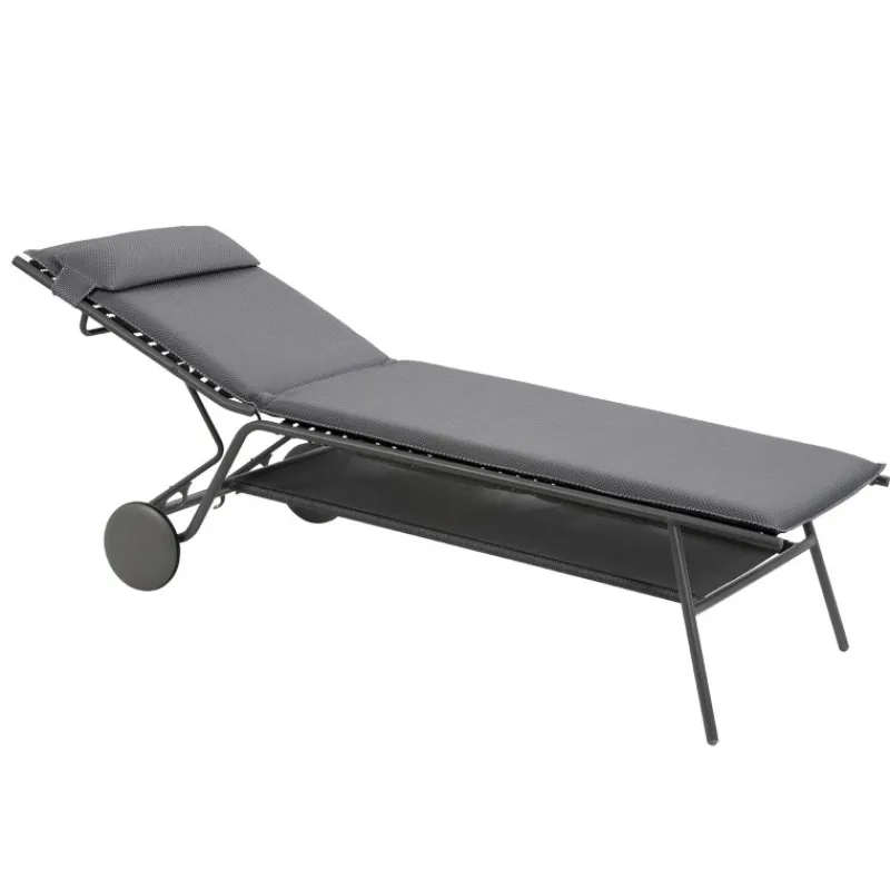 LaFuma Lettini Arredo Giardino*Lettino MIAMI HIGH BEC LFM5174 Silver