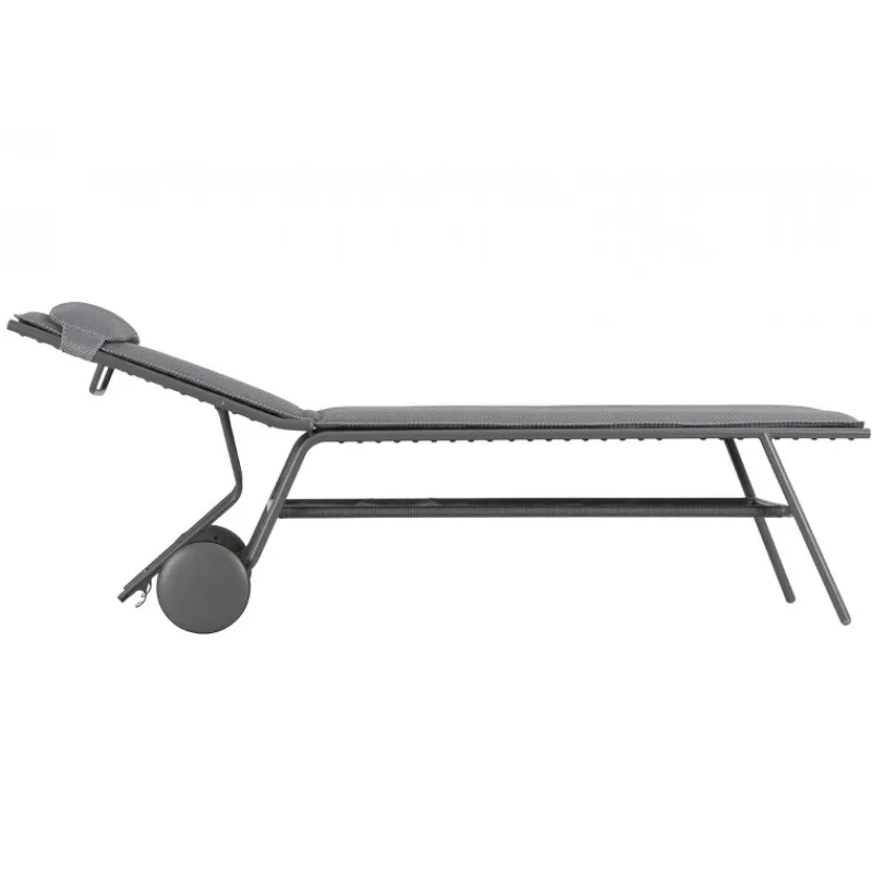 LaFuma Lettini Arredo Giardino*Lettino MIAMI HIGH BEC LFM5174 Silver