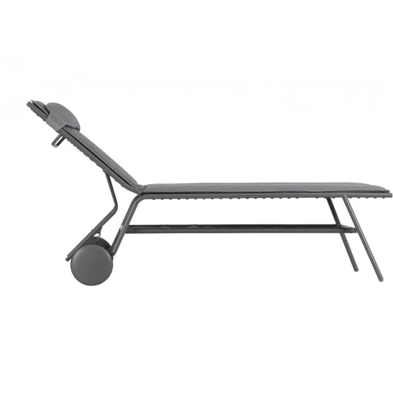 LaFuma Lettini Arredo Giardino*Lettino MIAMI HIGH BEC LFM5174 Silver